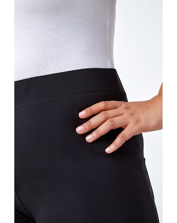 Roman Curve Elastic Waist Wide Trousers