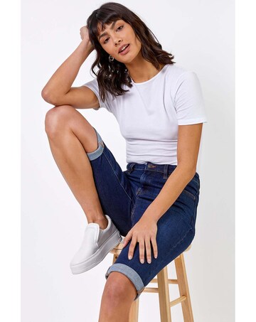 Roman Stretch Knee Length Shorts