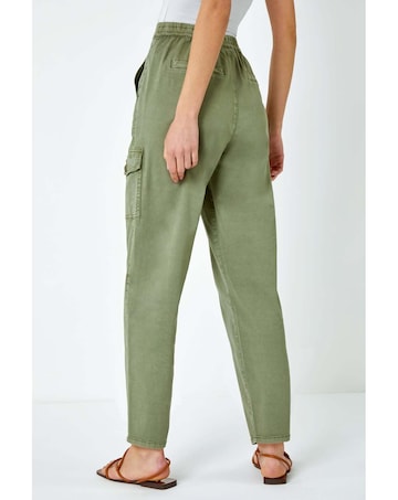 Roman Elastic Waist Stretch Trousers