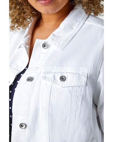 Roman Curve Cotton Denim Jacket