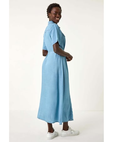 Roman Button Through Midi Dress