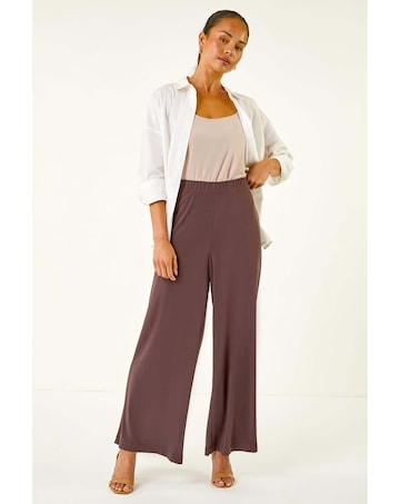 Roman Petite Wide Leg Stretch Trouser