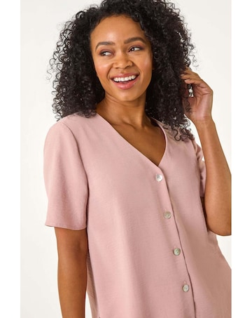 Roman Petite Button Through Blouse