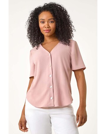 Roman Petite Button Through Blouse