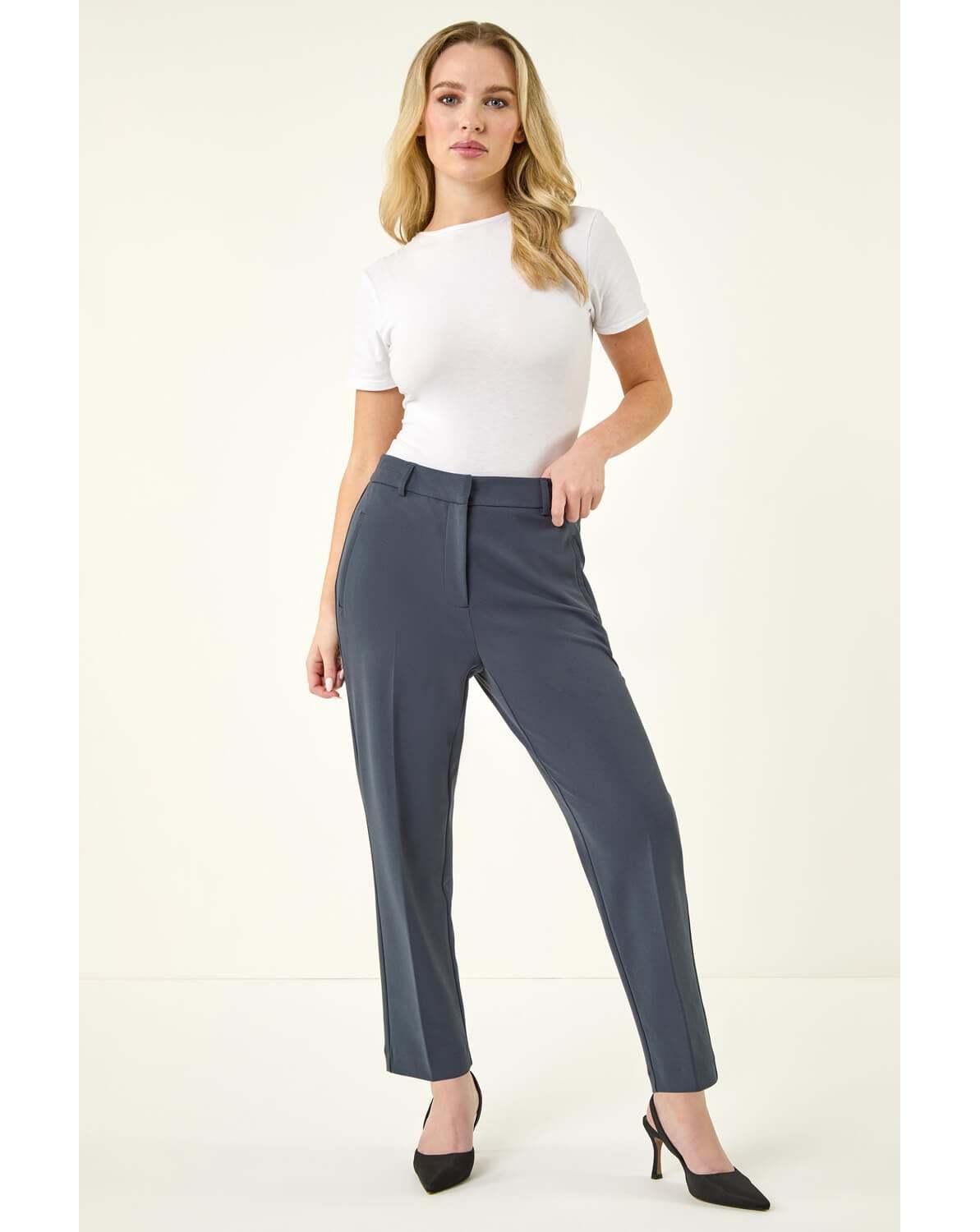 New In - Roman Short Straight Leg Stretch Trouser