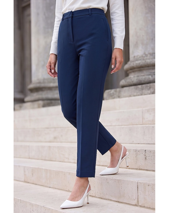 Roman Short Straight Leg Stretch Trouser