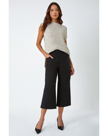 Roman Cropped Stretch Culotte
