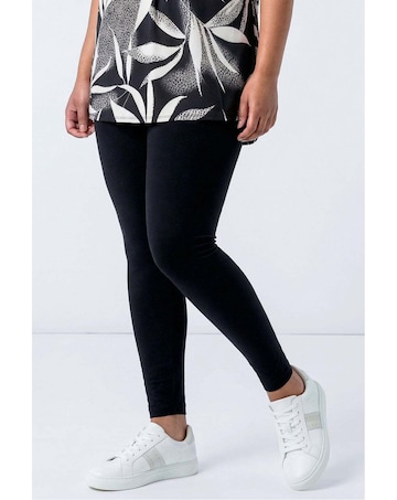 Roman Curve Stretch Plain Leggings