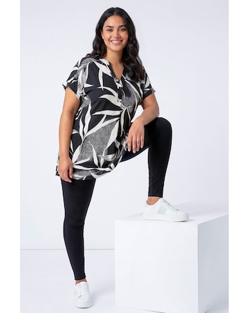 Roman Curve Stretch Plain Leggings