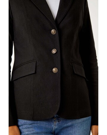 Roman Button Detail Stretch Blazer