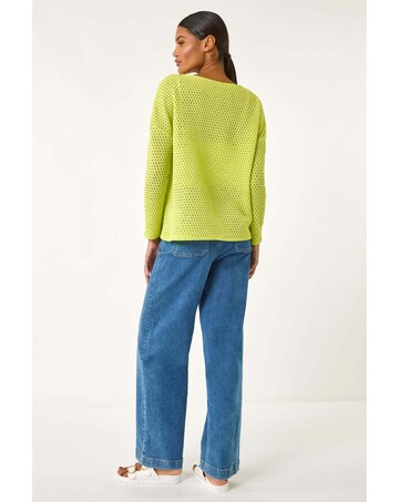 Roman Crochet Cotton Jersey Top