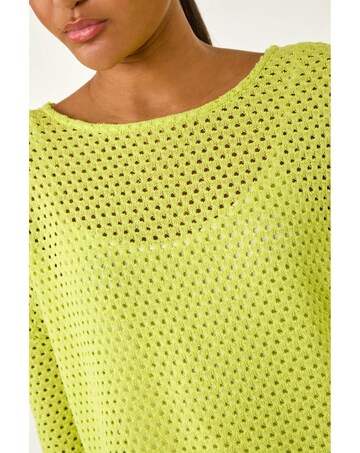 Roman Crochet Cotton Jersey Top