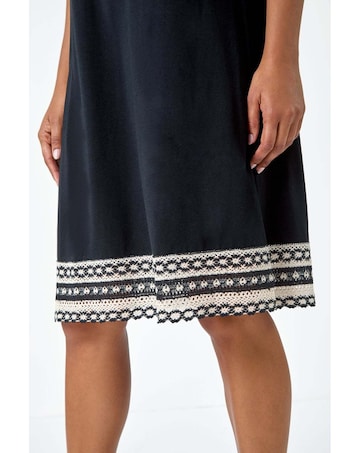 Roman Embroidered Stretch Jersey Dress