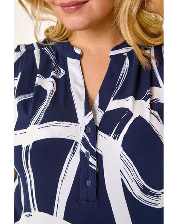 Roman Curve Abstract Print Vest Top