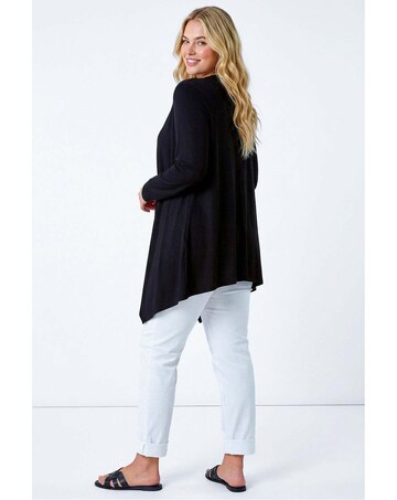 Roman Curve Waterfall Jersey Cardigan