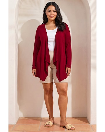Roman Curve Waterfall Front Cardigan