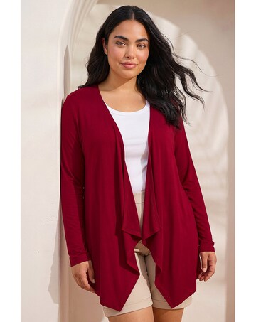 Roman Curve Waterfall Front Cardigan