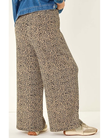 Roman Curve Textured Animal  Trousers