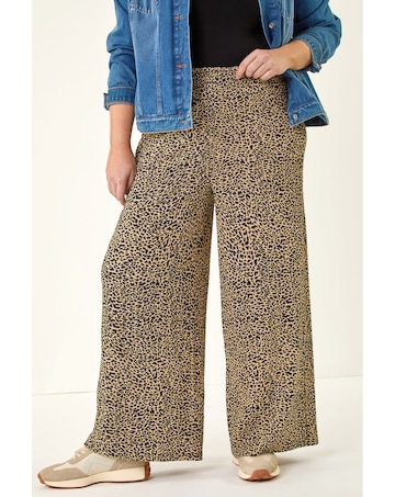 Roman Curve Textured Animal  Trousers