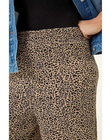Roman Curve Textured Animal  Trousers