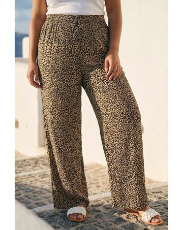 Roman Curve Textured Animal  Trousers