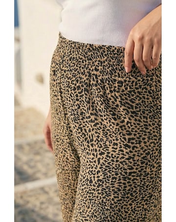Roman Curve Textured Animal  Trousers