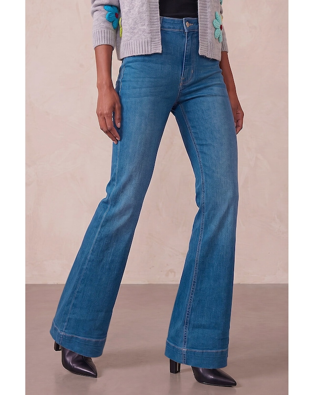 Roman Pocket Stretch Flare Jeans