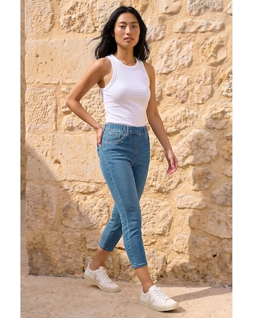 Roman Petite Stretch Crop Denim Jegging