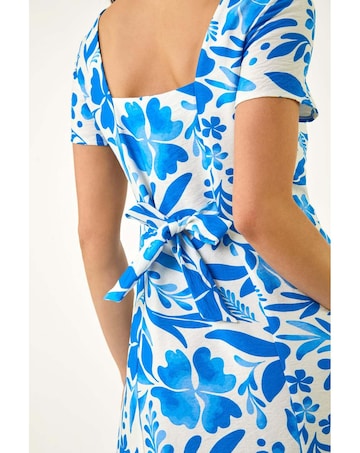 Roman Petite Floral Button Midi Dress