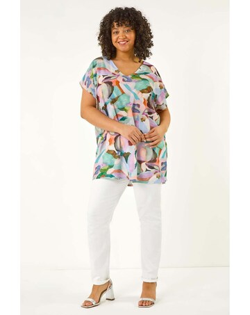 Roman Curve Abstract Print Top