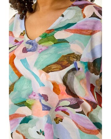 Roman Curve Abstract Print Top