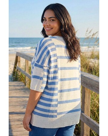 Roman Curve Stripe Knit Jumper