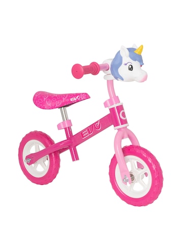EVO Character Head 8 Inch Wheel Balance Bike - Unicorn