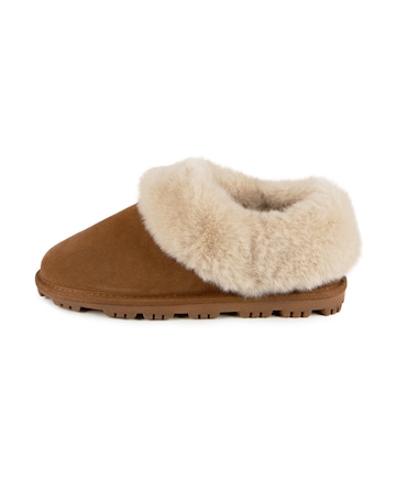 totes Ladies Real Suede Bootie W/Fur Cuff & Lining
