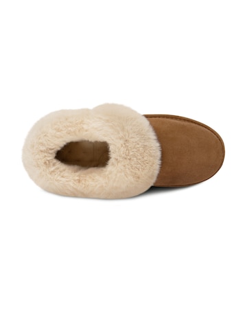 totes Ladies Real Suede Bootie W/Fur Cuff & Lining