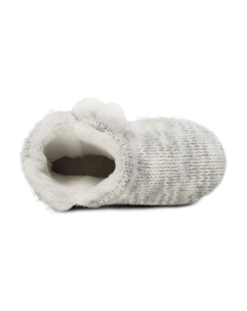 totes Ladies Space Dye Knitted Boot Slippers