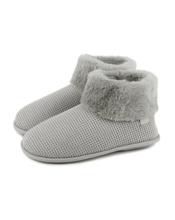 totes Ladies Knit Boot Slippers