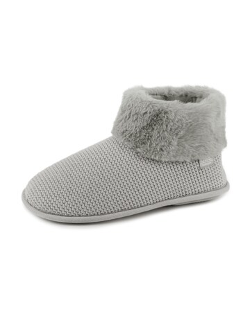 totes Ladies Knit Boot Slippers