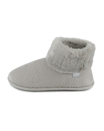 totes Ladies Knit Boot Slippers