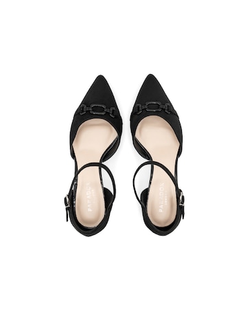 Paradox London Farina Wide E Fit Block Heel Courts