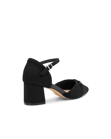 Paradox London Farina Wide E Fit Block Heel Courts