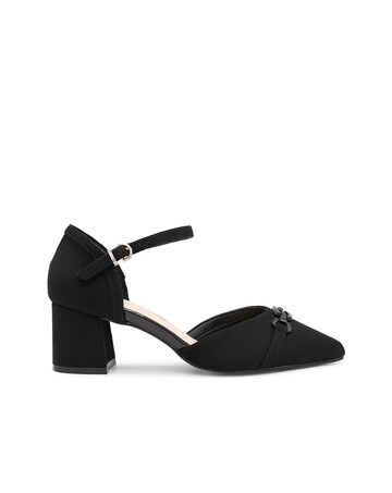 Paradox London Farina Wide E Fit Block Heel Courts