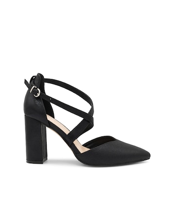 Paradox London Felicia Wide E Fit Block Heel Courts