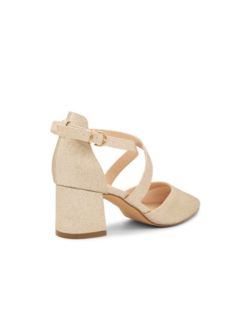 Paradox London Farrah Wide E Fit Block Heel Courts