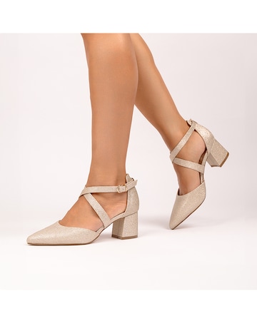 Paradox London Farrah Wide E Fit Block Heel Courts