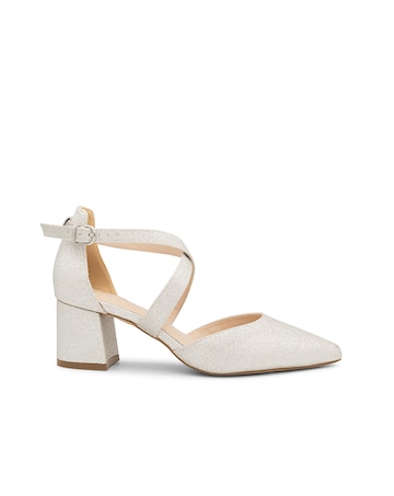 Paradox London Farrah Wide E Fit Block Heel Courts