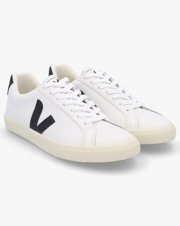 Veja Esplar Logo Extra White Black Leather Trainers