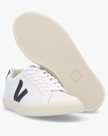 Veja Esplar Logo Extra White Black Leather Trainers