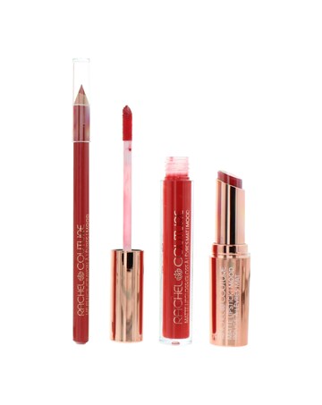 Rachel Couture Lip Kit Mood 3 Piece Gift Set: Lipstick Lip Gloss  Lip Liner