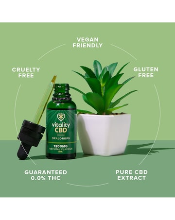 Vitality CBD Oral Drops 1200mg Natural